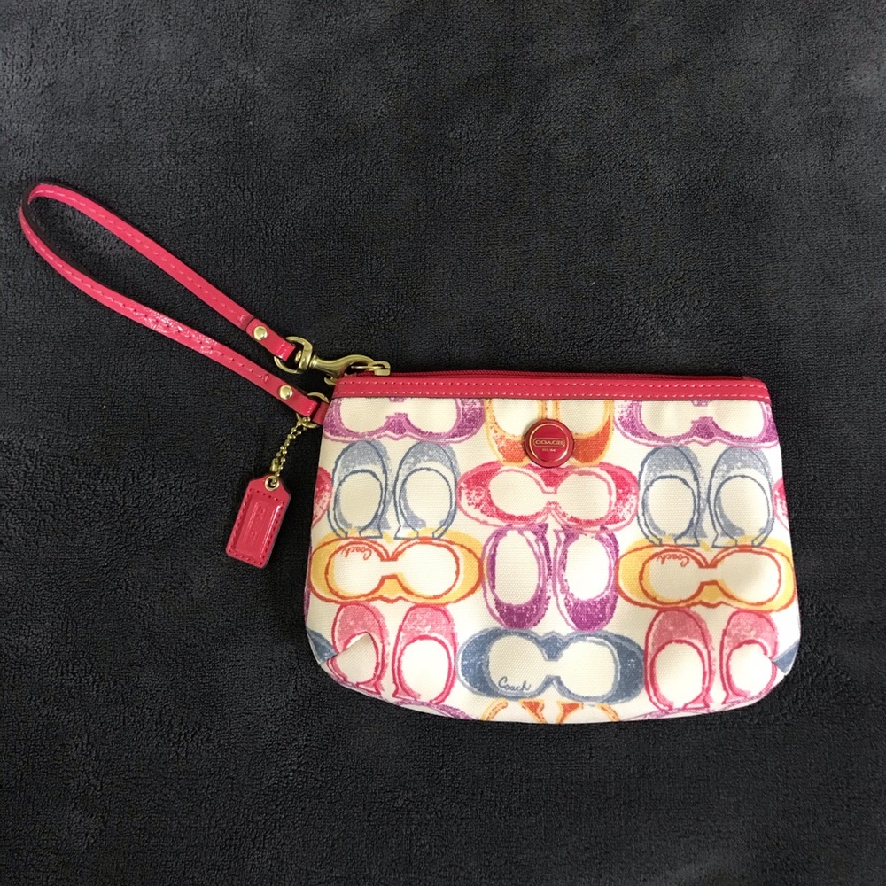 Authentic Coach Wristlet, pink